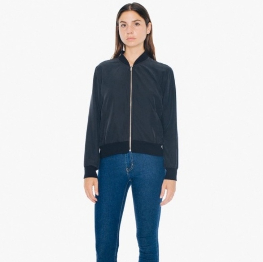 American apparel bomber jacket size medium